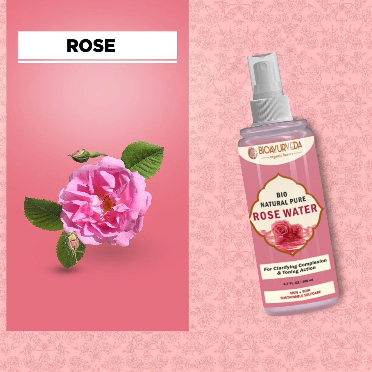 BIO NATURAL PURE ROSE WATER