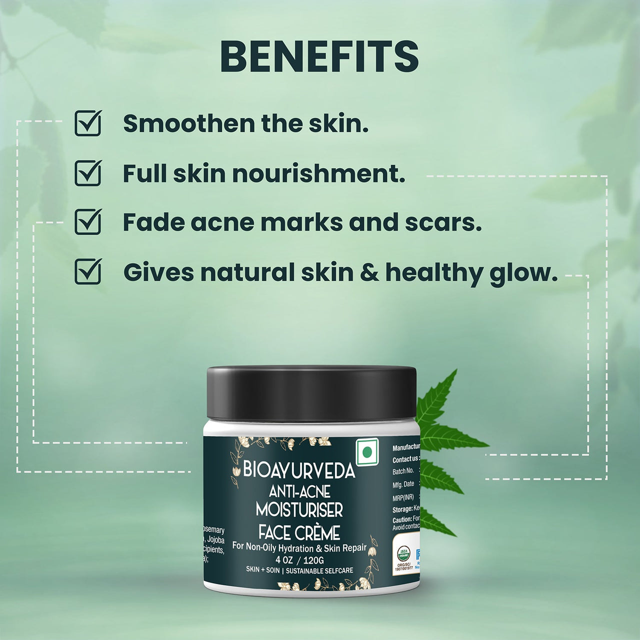 Benefits Skin Repair Moisturiser Face Cream 120gm