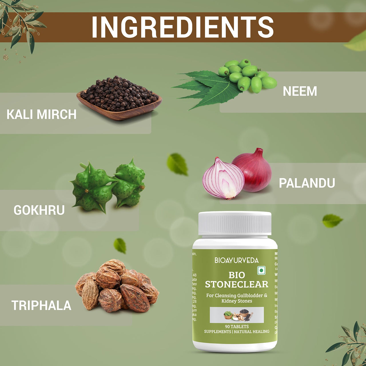 Ingredients Of StoneClear Tablet