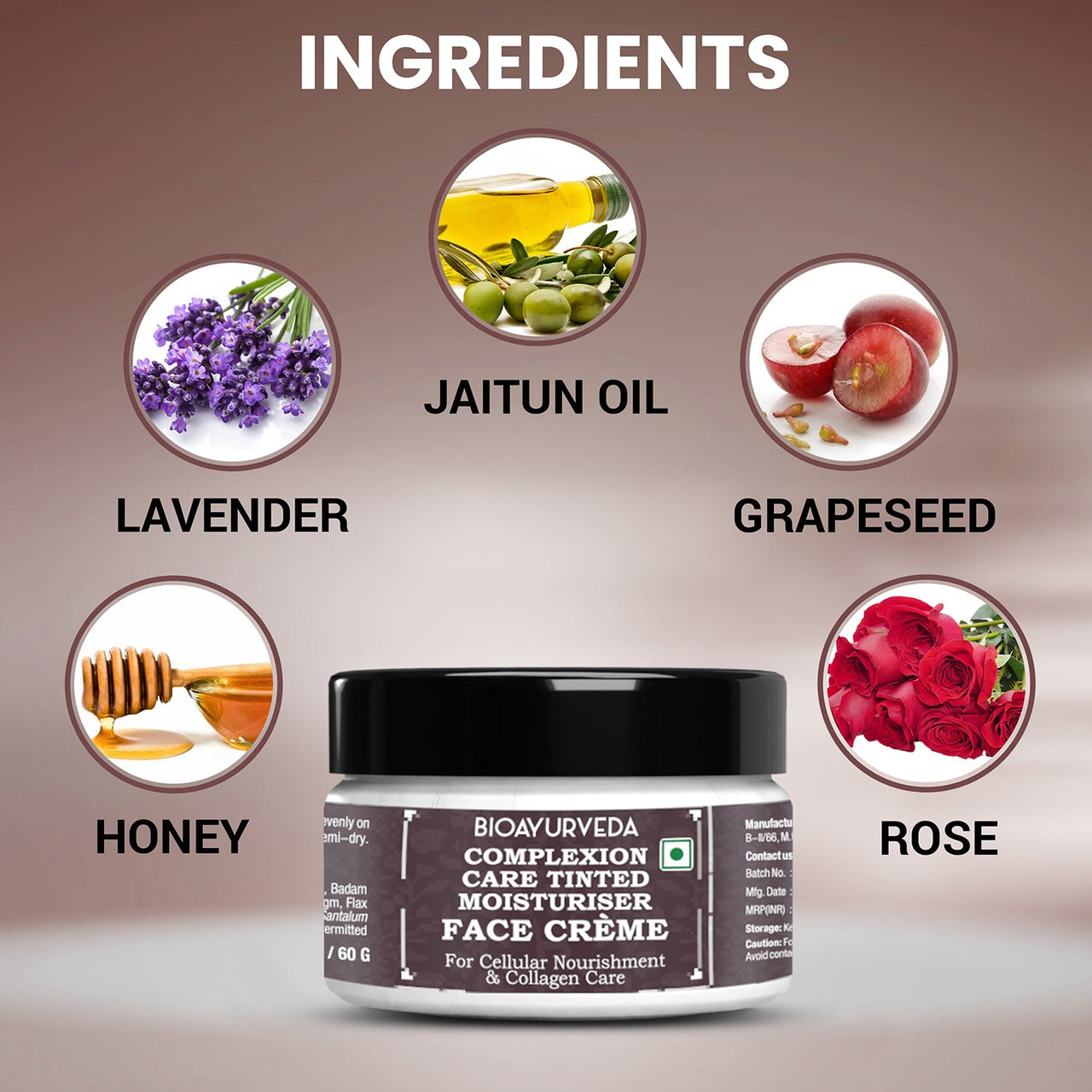 Ingredients Moisturiser Face Cream 60gm