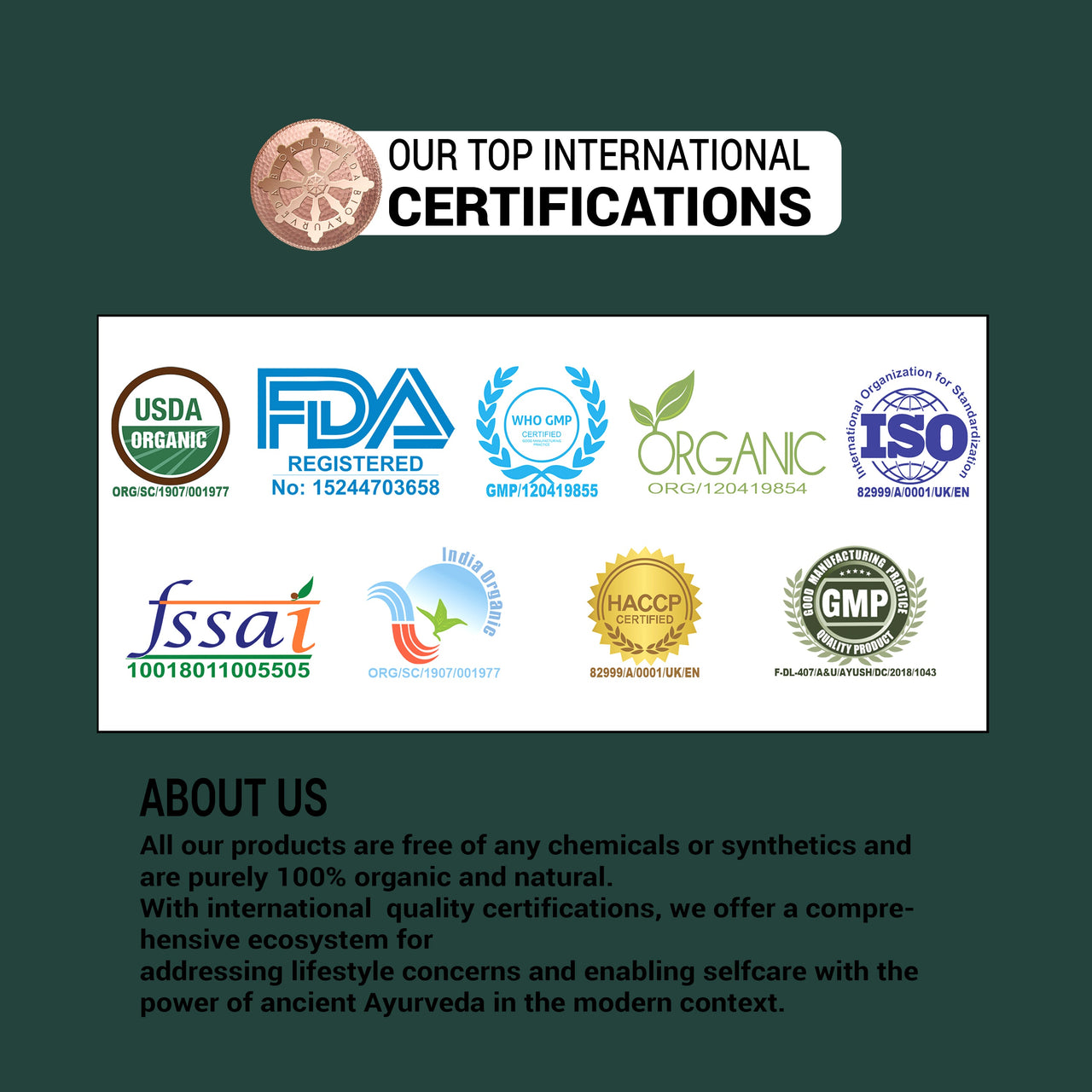 Certifications Of Acne Repair Anti Septic Face Pack Cream