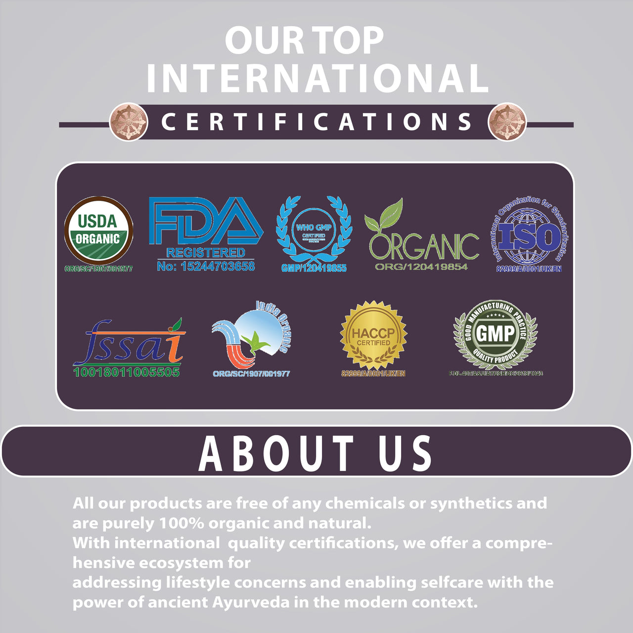 Youth Detox Anti-Acne Face Pack Cream Certificates