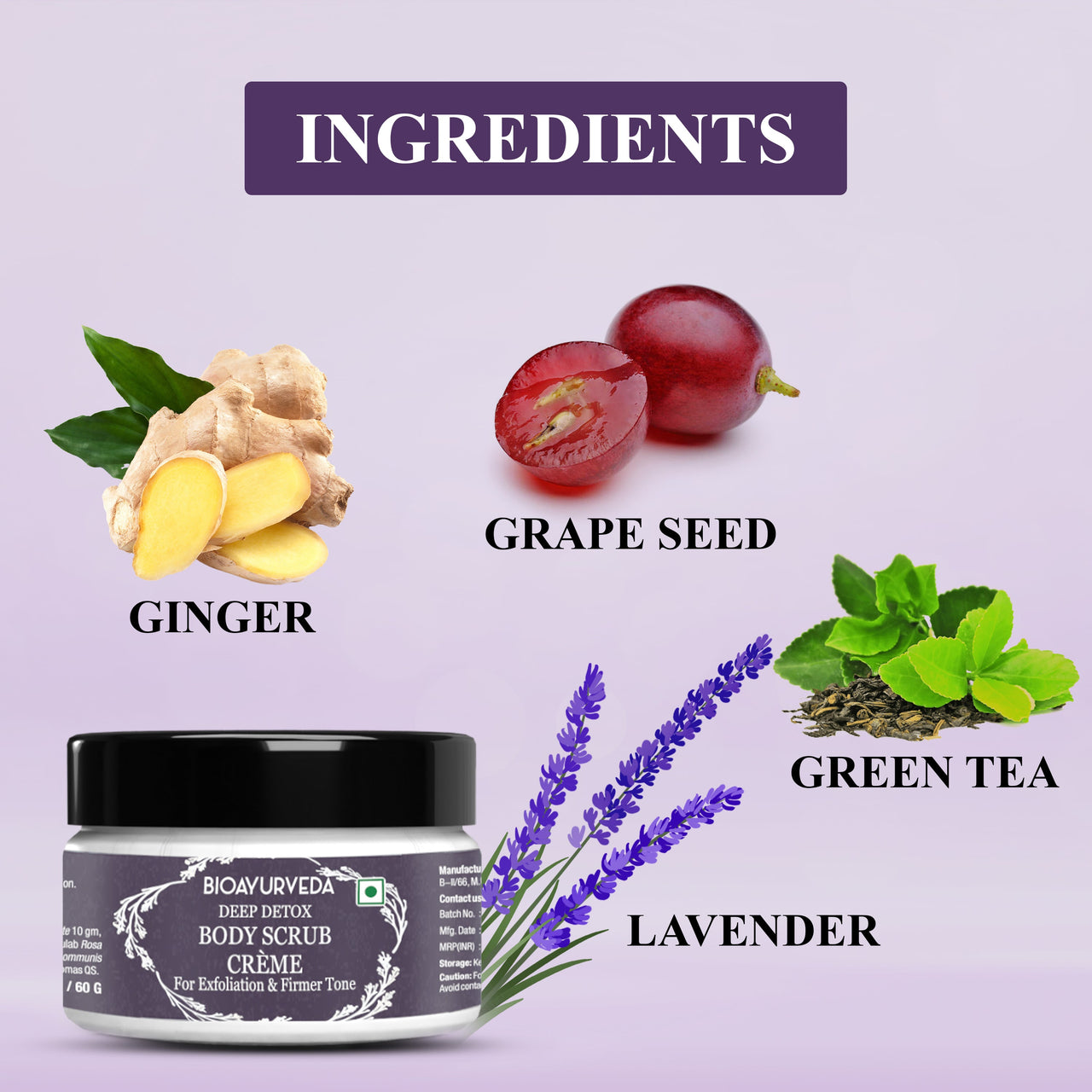 Ingredients Detox Body Scrub Cream