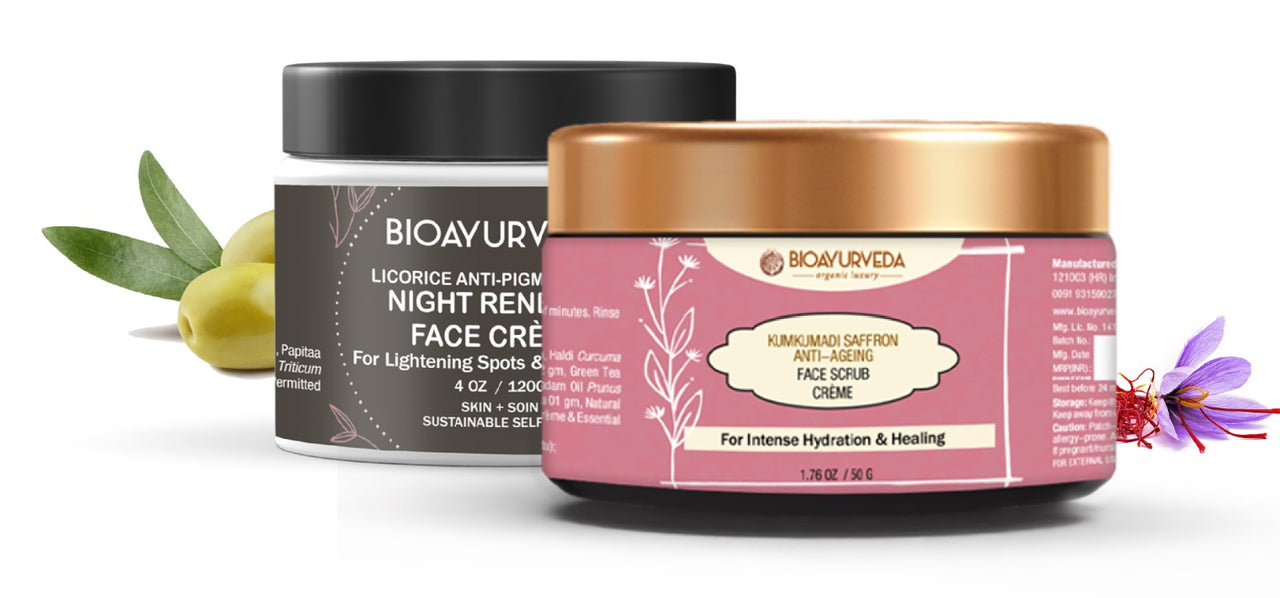 Night Renewal Face Cream + Anti Ageing Face Scrub - Combo offer for Mom