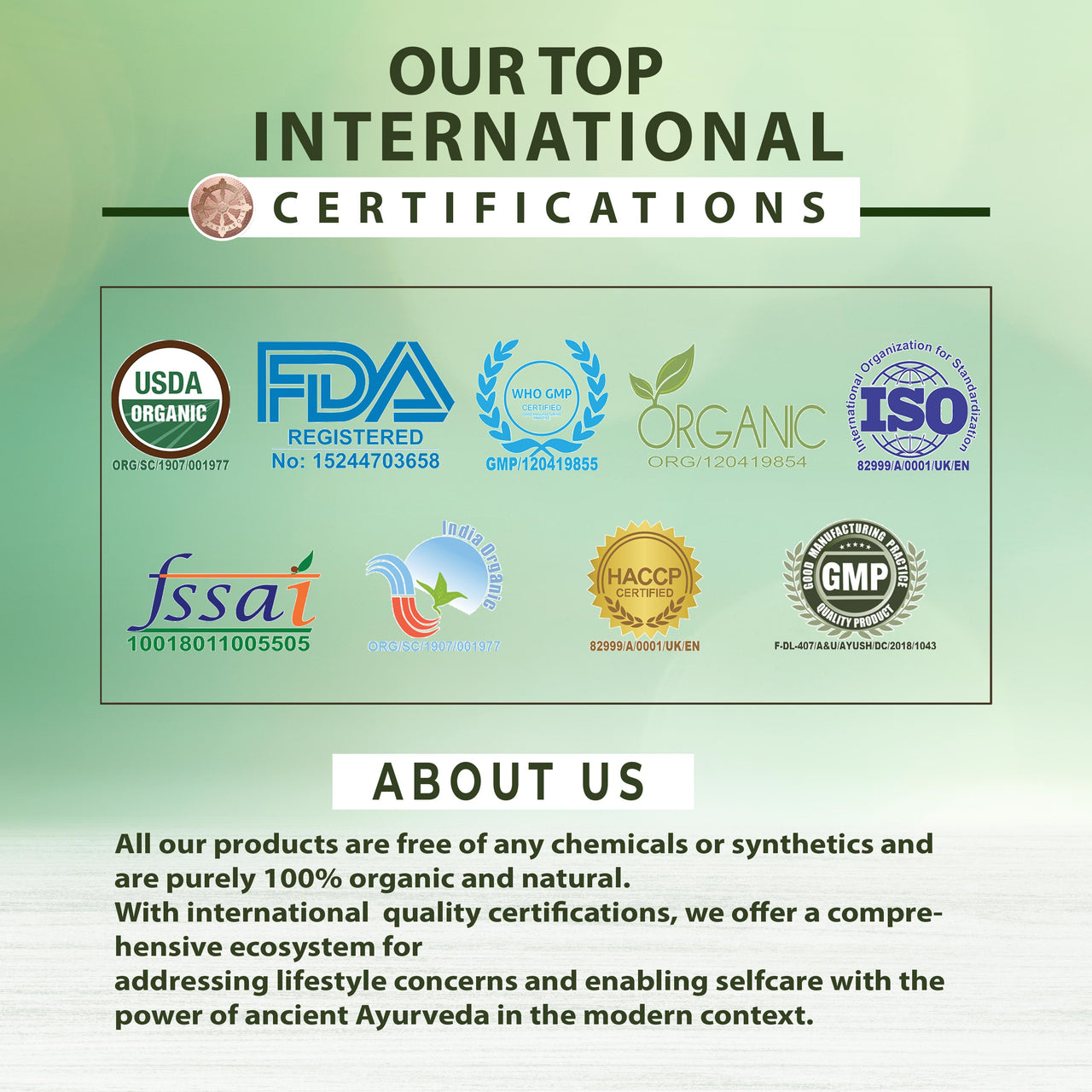 Back Pain Balm Certifications