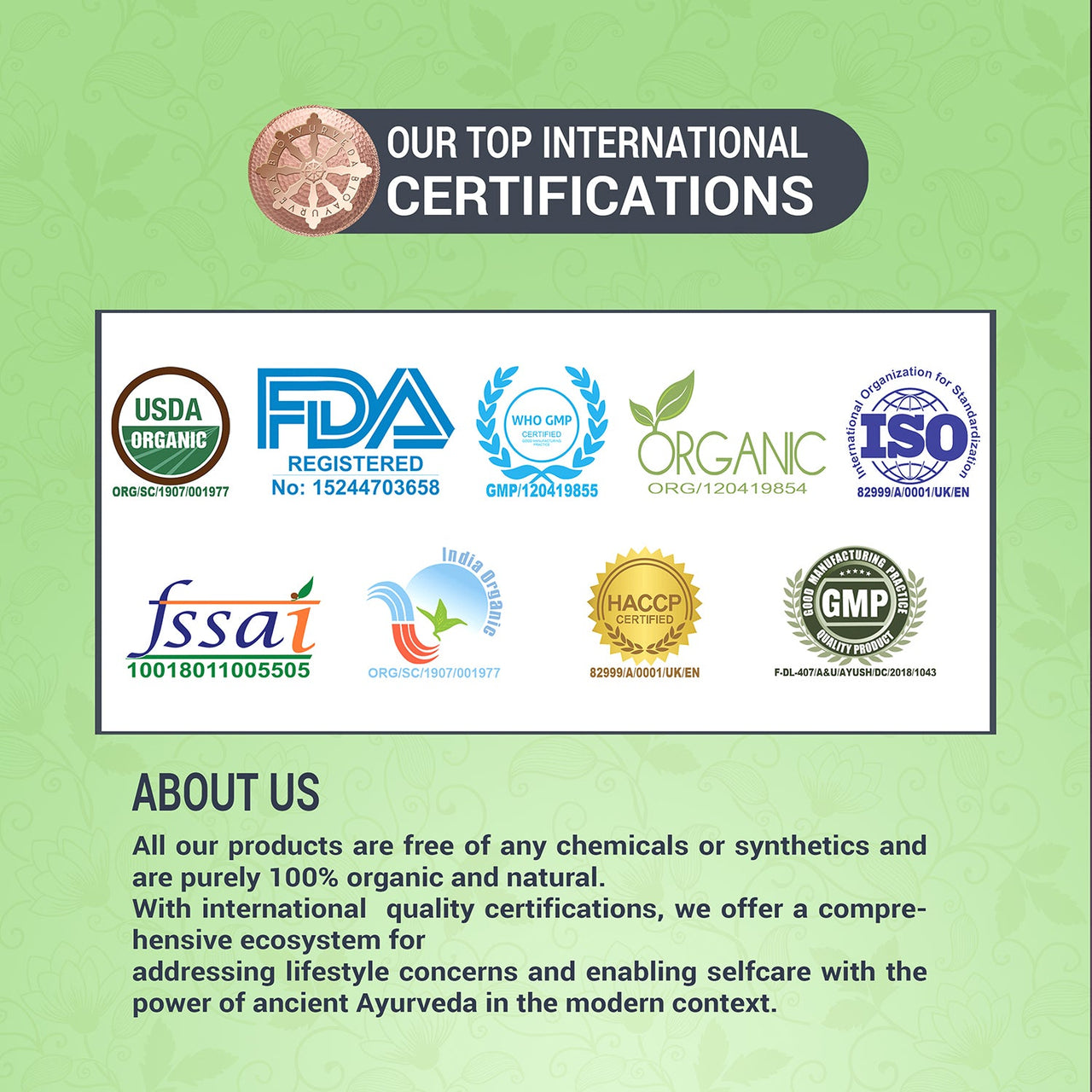 Certifications Of Anti-Itch 'N' Rash Cream