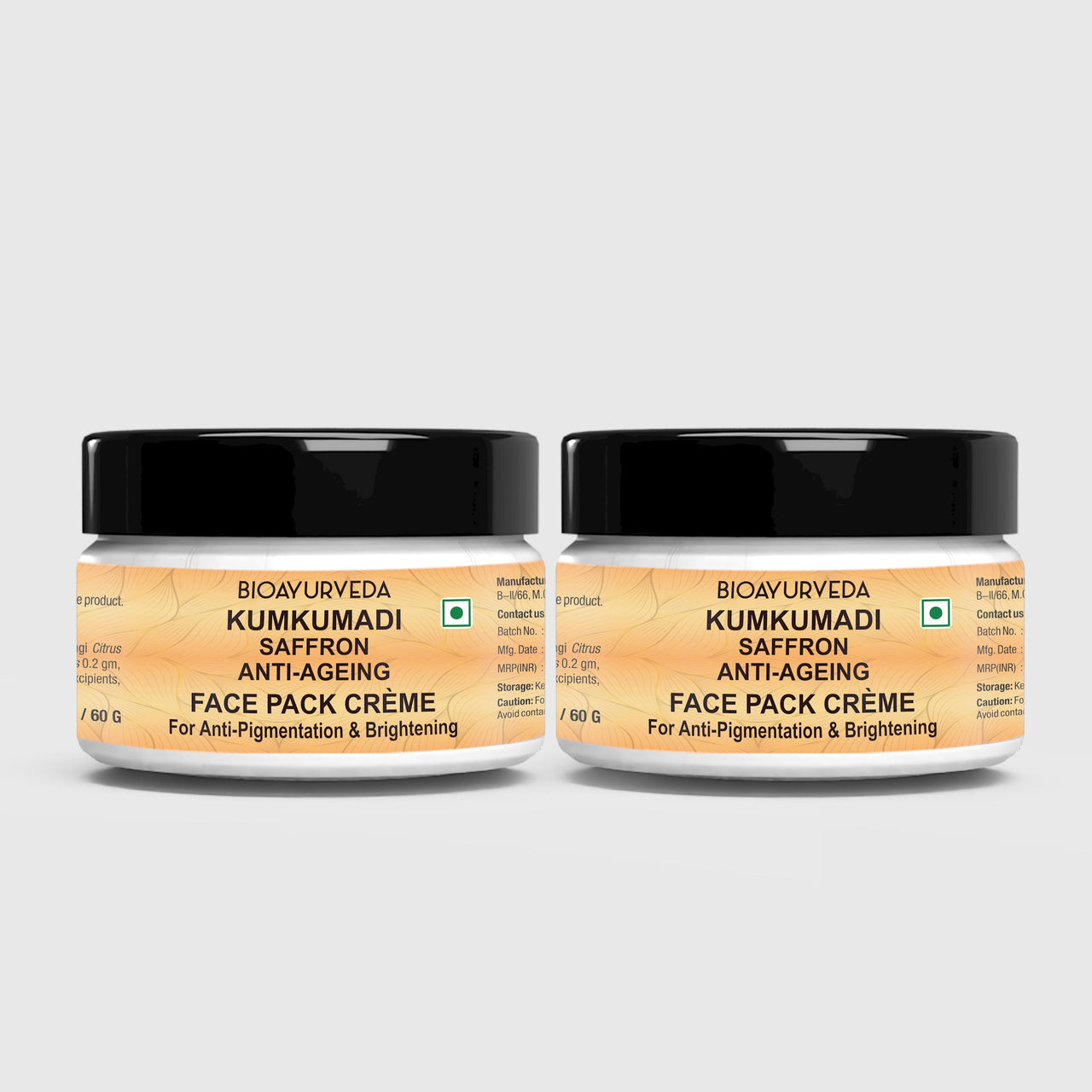 Kumkumadi Anti-Ageing Face Pack Cream 60gm Combo